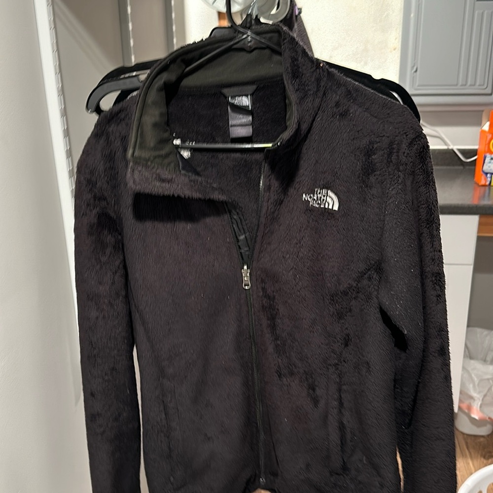 North Face black fleece large jacket